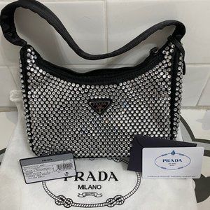 Prada Satin mini-bag with crystals re-edition 2000